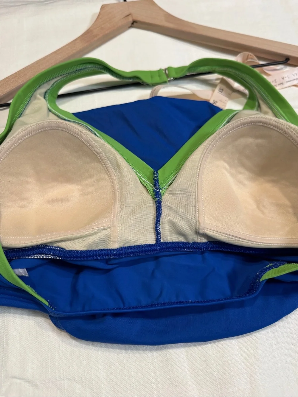 Lands End Cobalt Blue Halter One Piece Swimsuit size 6